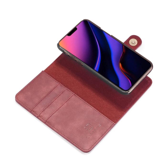 Bild 4, iPhone 11 Pro Max - DG.MING Plånboksfodral/Magnet Skal - Vinröd