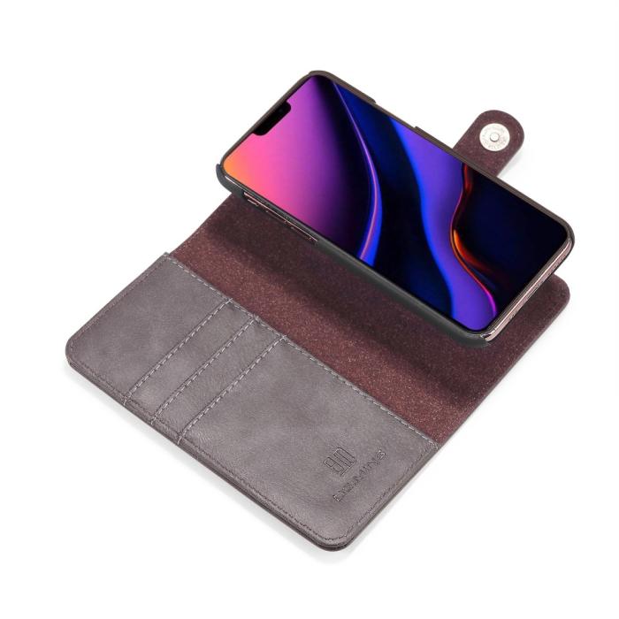Bild 4, iPhone 11 Pro Max - DG.MING Plånboksfodral/Magnet Skal - Grå