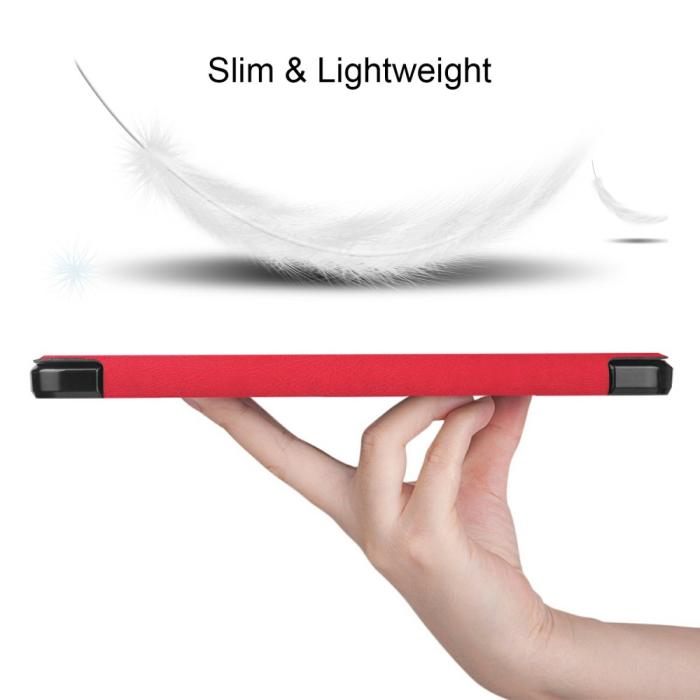 Bild 2, Samsung Galaxy Tab S7 / Tab S8 Fodral Tri-Fold Pennhållare Röd