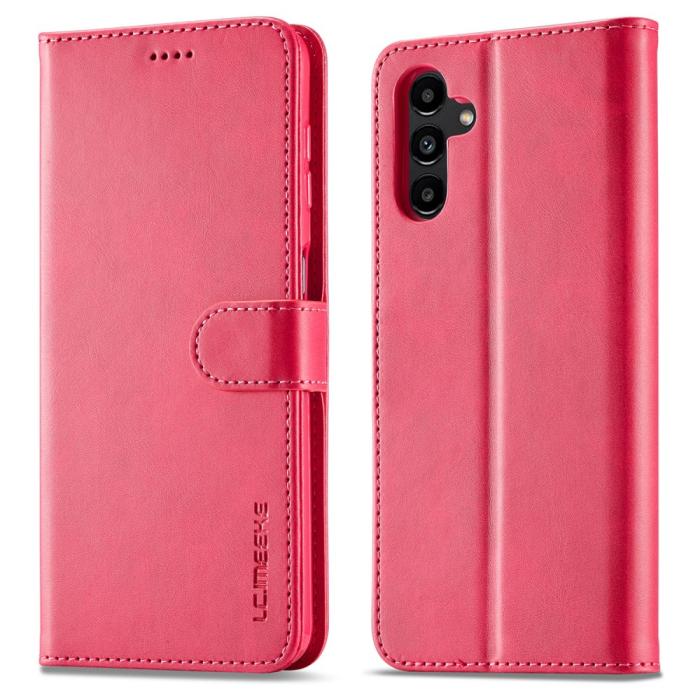 Bild 1, LC.IMEEKE Galaxy A15 4G/5G Fodral Läder Rosa/Röd