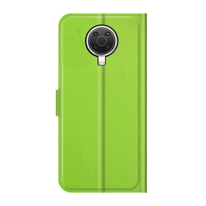 Bild 3, Nokia G10 / G20 Fodral Litchi Läder Grön