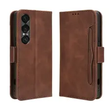 Sony Xperia 1 VII Fodral Med Avtagbart Kortfodral Brun