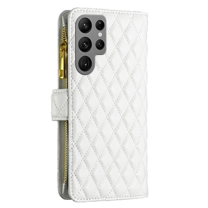 Bild 6, BINFEN Galaxy S25 Ultra Fodral Diamond Multifunktionell Vit