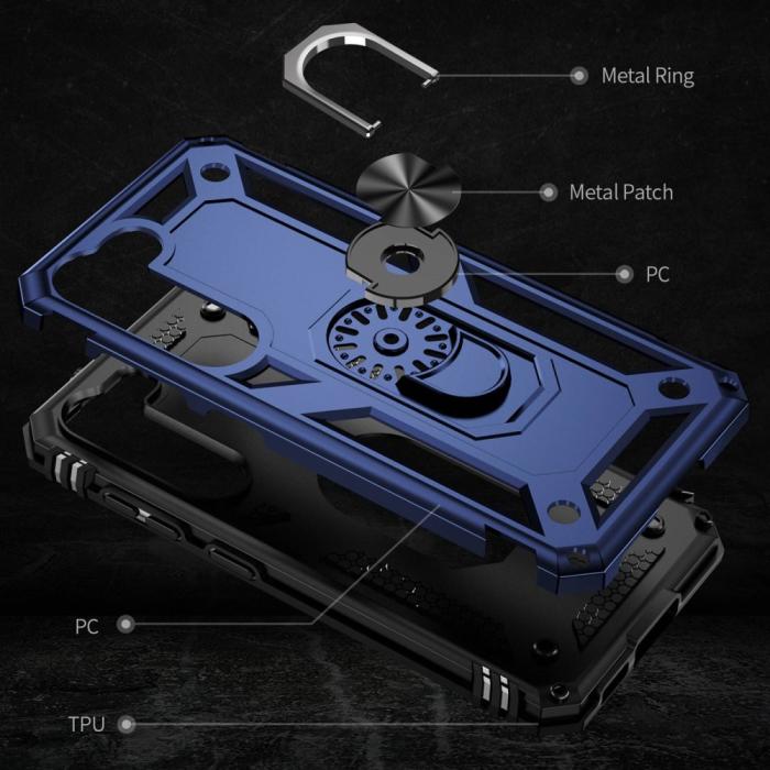 Bild 4, Samsung Galaxy S23 Plus Skal Ring Shockproof Hybrid Blå
