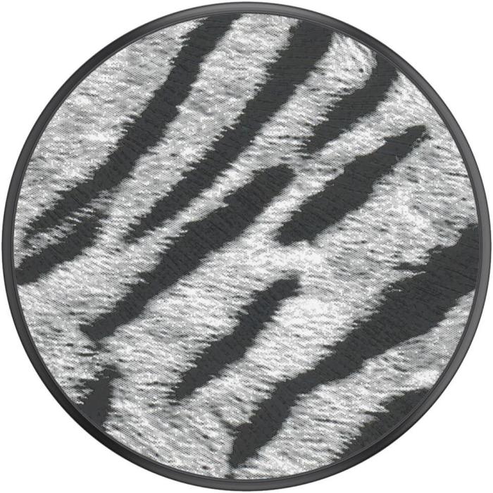Bild 1, PopSockets Avtagbart Grip med Ställfunktion Premium Vegan Leather Zebra