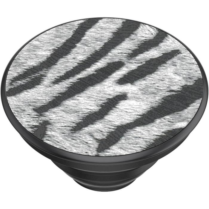 Bild 5, PopSockets Avtagbart Grip med Ställfunktion Premium Vegan Leather Zebra