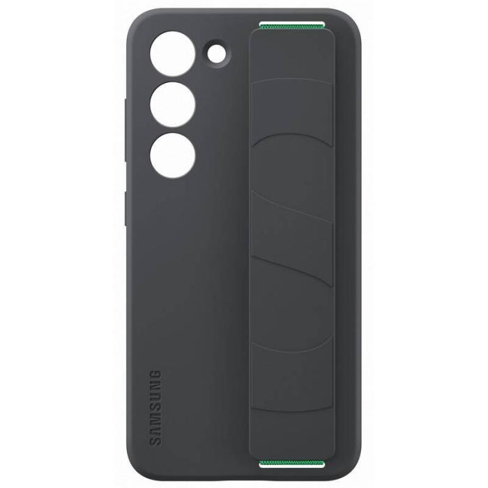 Bild 1, Samsung Galaxy S23 Skal Silicone with Strap Svart
