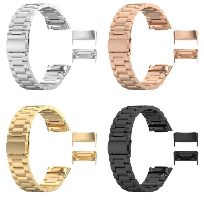 Bild 3, Fästen För Fitbit Charge 5 Metallarmband Svart