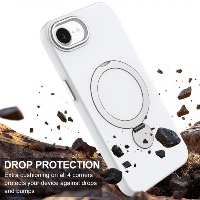 Bild 4, iPhone 17e / 16e Skal MagSafe Kickstand Hybrid Vit