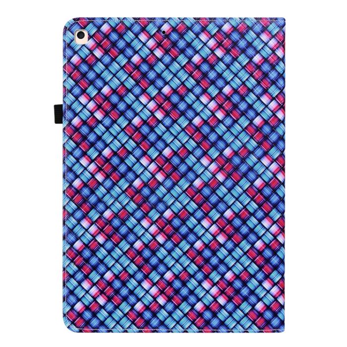 Bild 3, iPad 10.2 2019/2020/2021 Fodral Vävd Textur Blå/Rosa