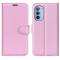 Motorola Moto G31 / G41 Fodral Litchi Textur Ljus Rosa