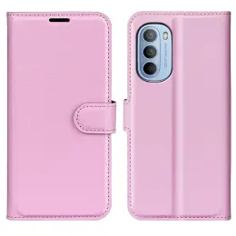 Motorola Moto G31 / G41 Fodral Litchi Textur Ljus Rosa