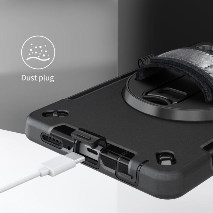 Bild 3, Samsung Galaxy Tab A9 Skal 360 Rotation Shockproof Med Rem