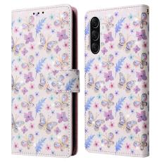 Samsung Galaxy A57 5G Fodral RFID L&auml;der Fj&auml;rilar/Blommor