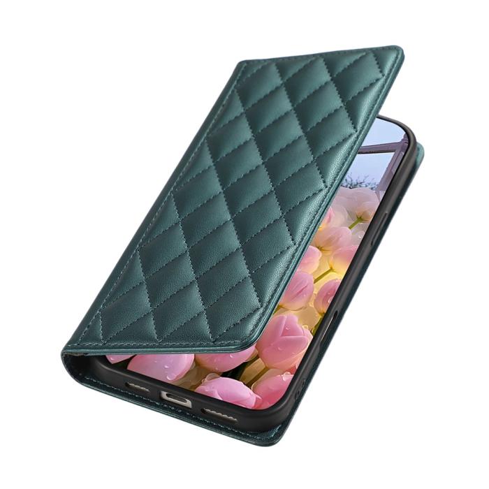 Bild 5, Samsung Galaxy S26 Plus Fodral RFID Rhombus Läder Grön