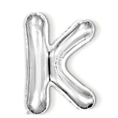 Bokstavsballong K 40 cm Silver