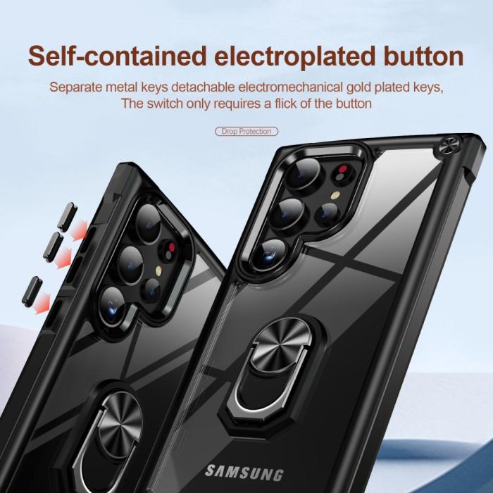 Bild 6, Galaxy S24 Ultra Skal Shockproof Ring Hybrid Svart