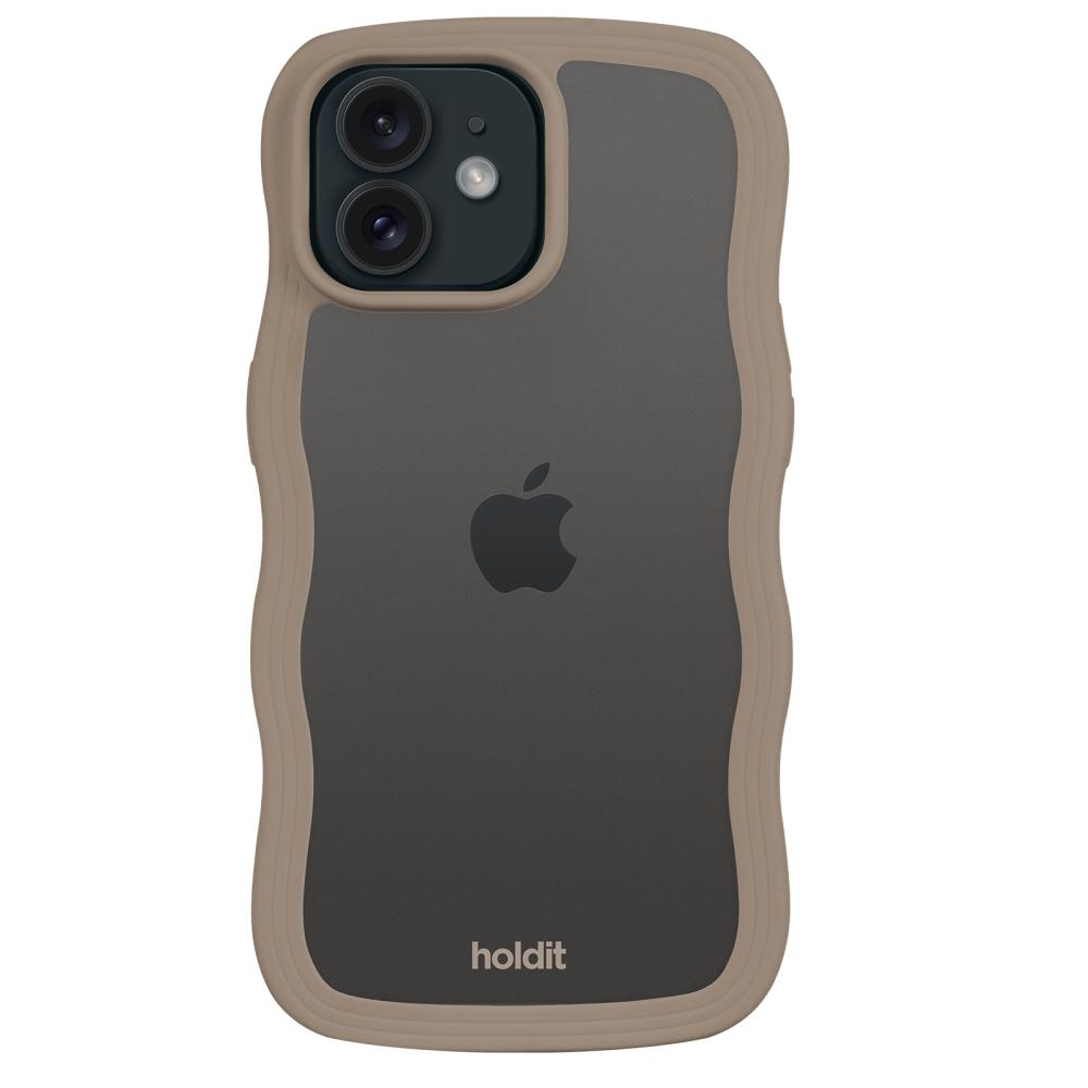 holdit iPhone 12/12 Pro Skal Wavy Mocha Brown Transparent