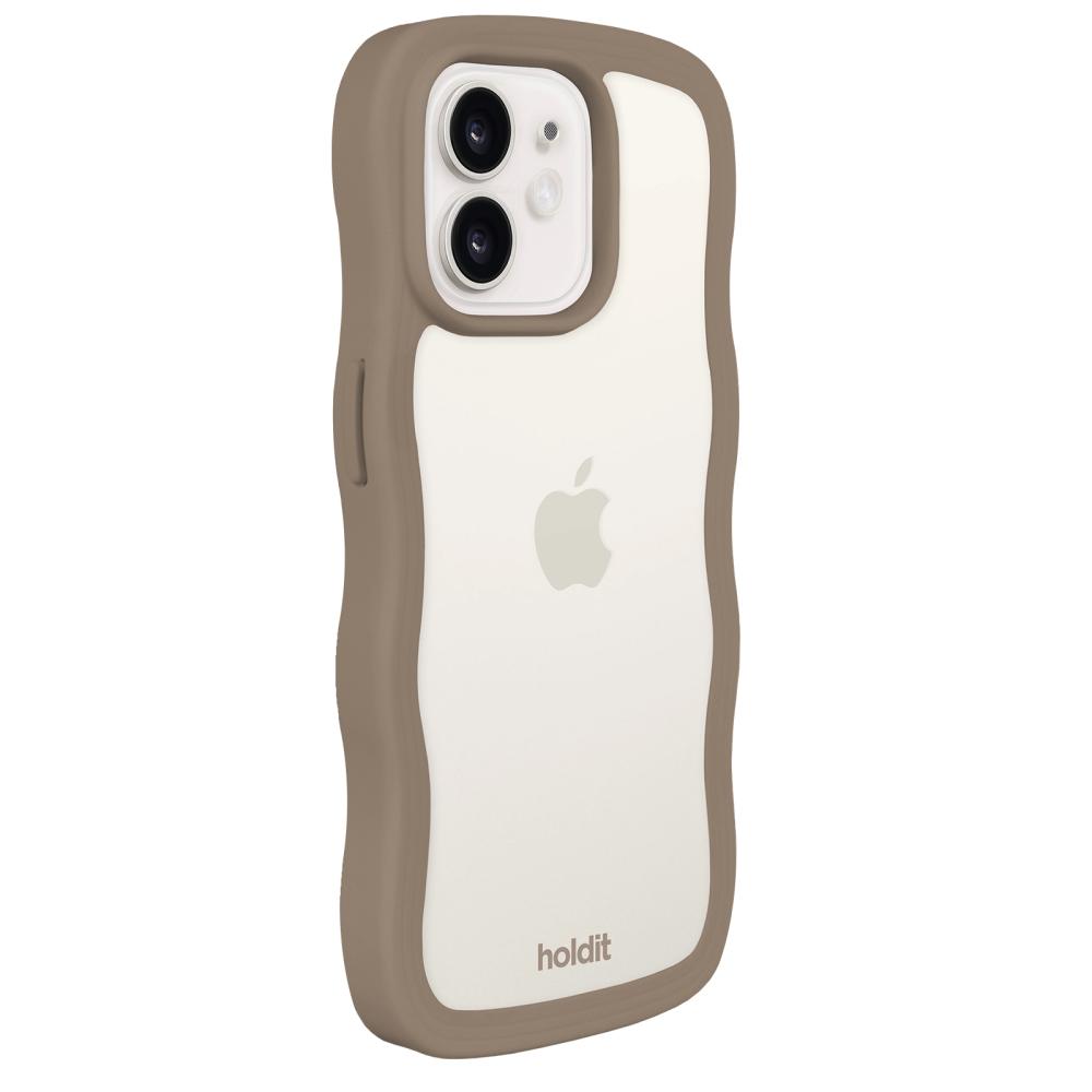 holdit iPhone 12/12 Pro Skal Wavy Mocha Brown Transparent