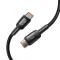 100W/5A 25cm PD USB-C - USB-C Kabel UltraBoost Evo Svart