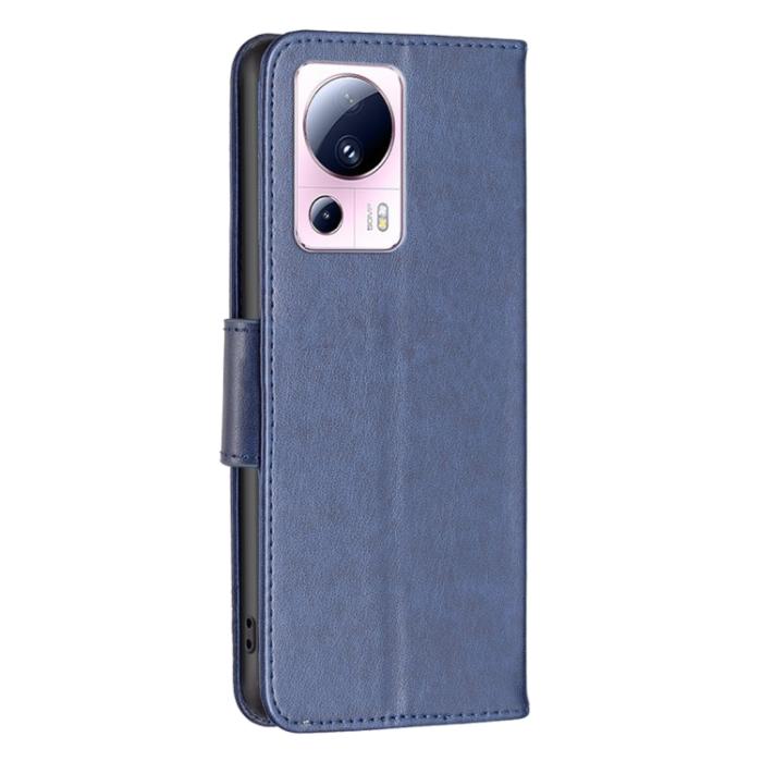 Bild 3, Xiaomi 13 Lite 5G Fodral Med Fjäril Tryck Mörk Blå
