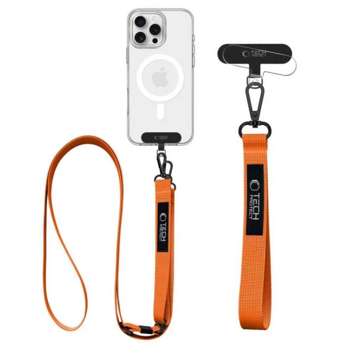 Bild 2, Tech-Protect Mobilsnöre CrossBody Rope Cosmic Orange