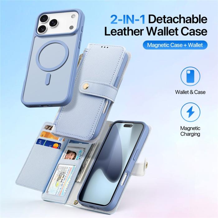 Bild 3, DUX DUCIS iPhone 17 Pro Max 2in1 Magnet Fodral Lawa Series Blå