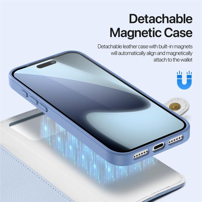 Bild 5, DUX DUCIS iPhone 17 Pro Max 2in1 Magnet Fodral Lawa Series Blå