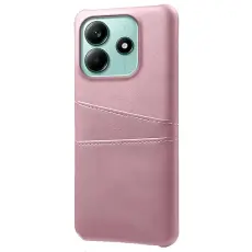 Xiaomi Redmi Note 14 5G Skal L&auml;derbelagt Med Kortfack Ros&eacute;guld