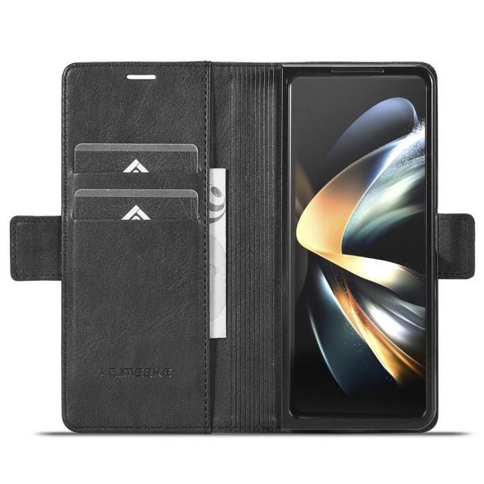 Bild 2, LC.IMEEKE Galaxy Z Fold 5 Fodral RFID Läder Svart