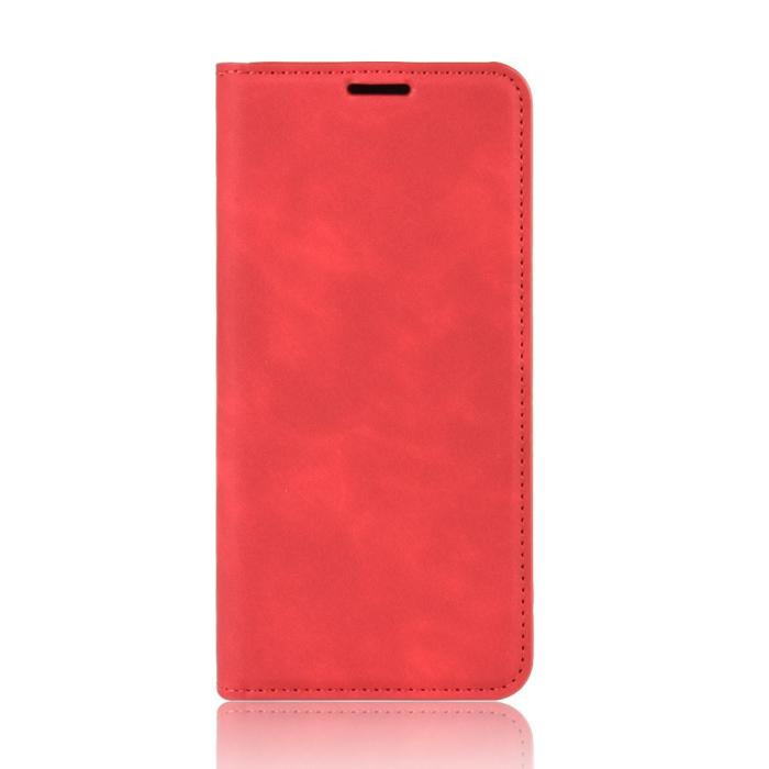 Bild 2, Samsung Galaxy S20 FE - Silkeslent Läderfodral - Röd