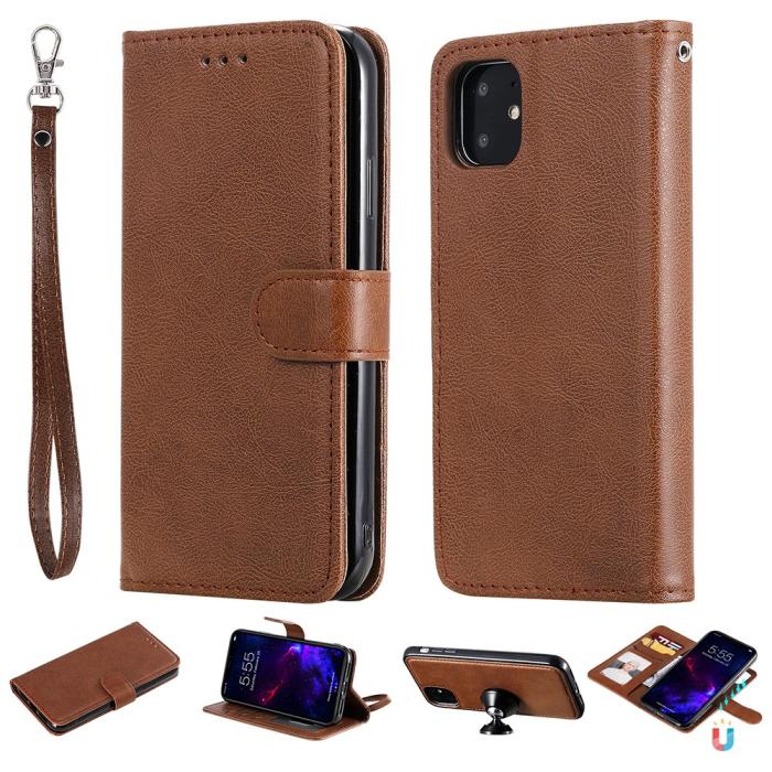 Bild 1, iPhone 11 - Plånboksfodral/Magnet Skal 2in1 - Brun