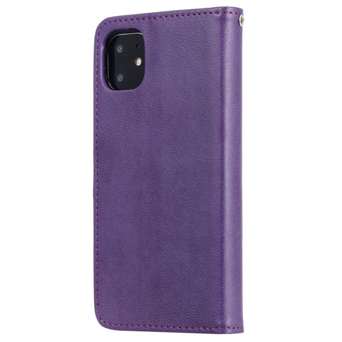 Bild 3, iPhone 11 - Plånboksfodral/Magnet Skal 2in1 - Lila