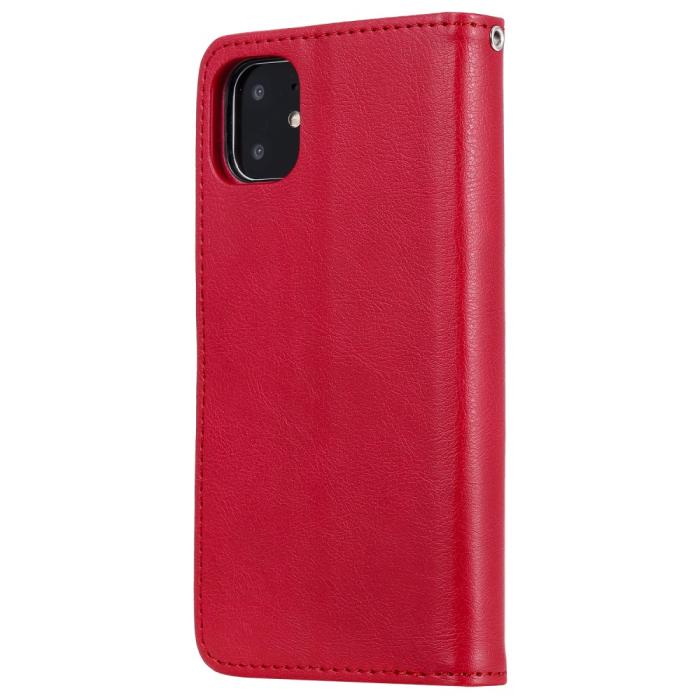 Bild 3, iPhone 11 - Plånboksfodral/Magnet Skal 2in1 - Röd