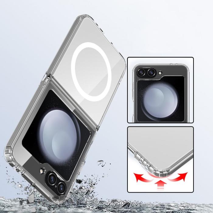 Bild 4, Tech-Protect Galaxy Z Flip 7 FE/Flip 6 Skal MagSafe FlexAir Transparent