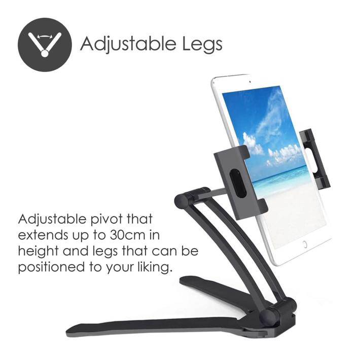 Bild 3, DESIRE2 Tablet-hållare 2-i-1 XL Vägg och Bärbar upp till 12,9