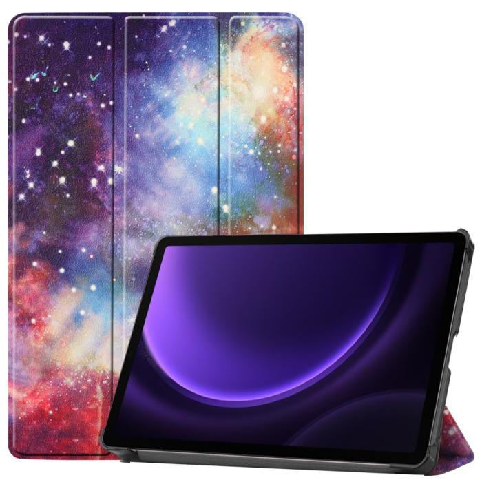 Bild 1, Samsung Galaxy Tab S9 FE Fodral Tri-Fold Läder Cosmic Space