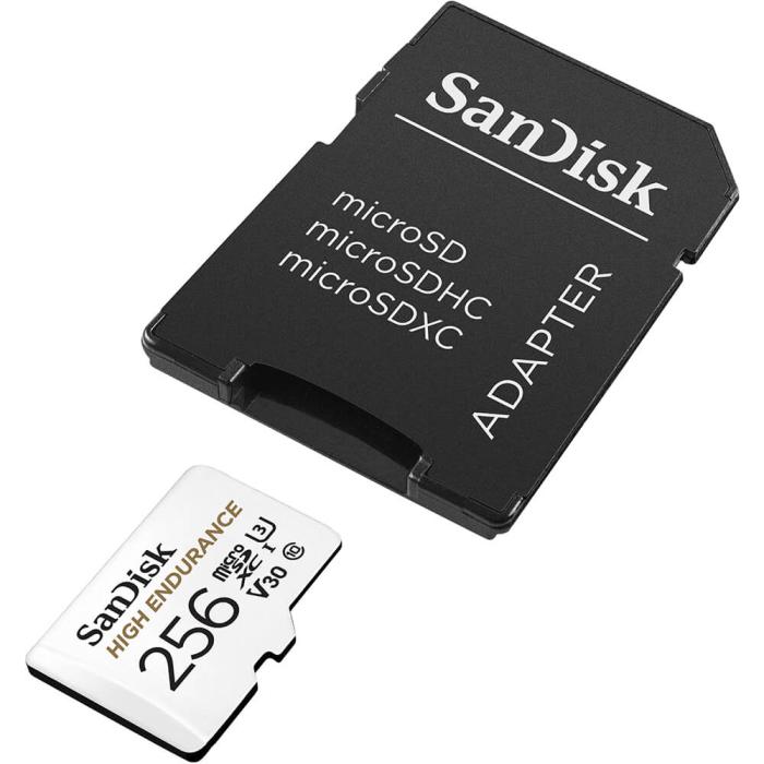 Bild 3, SanDisk MicroSDXC 256 GB High Endurance Inkl. Adapter