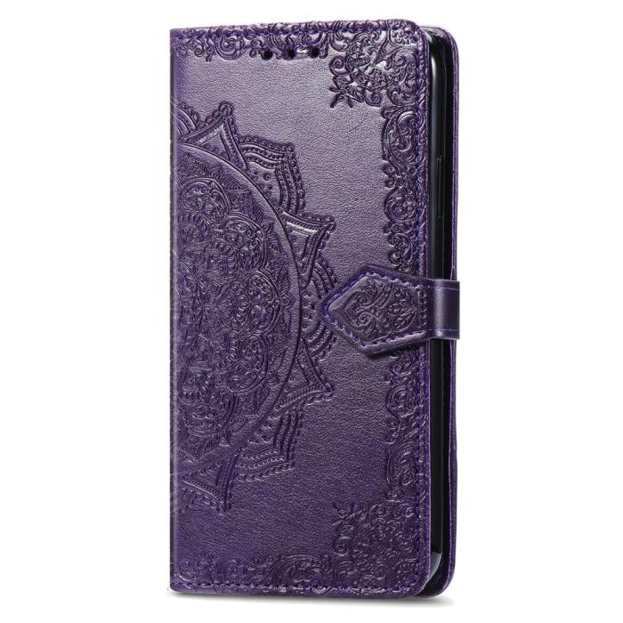Bild 5, iPhone 16 Pro Max Fodral Mandala Läder Lila