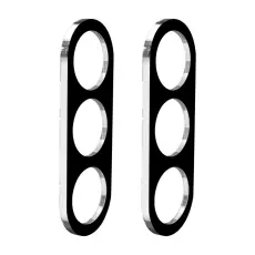 ENKAY Samsung Galaxy S25 2-PACK Linsskydd H&auml;rdat Glas Svart