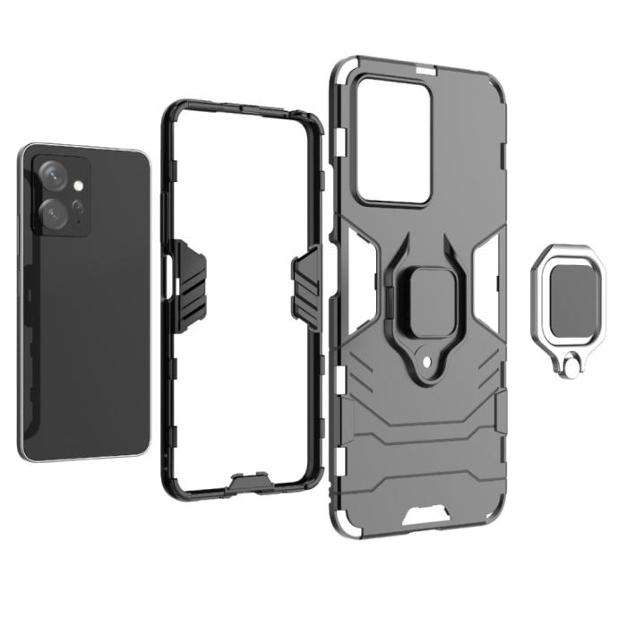 Bild 6, Xiaomi Redmi Note 12 4G Skal Ring Hybrid Armor Svart