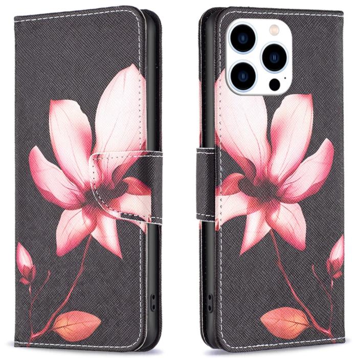 Bild 1, iPhone 16 Pro Fodral Med Tryck Rosa Blomma