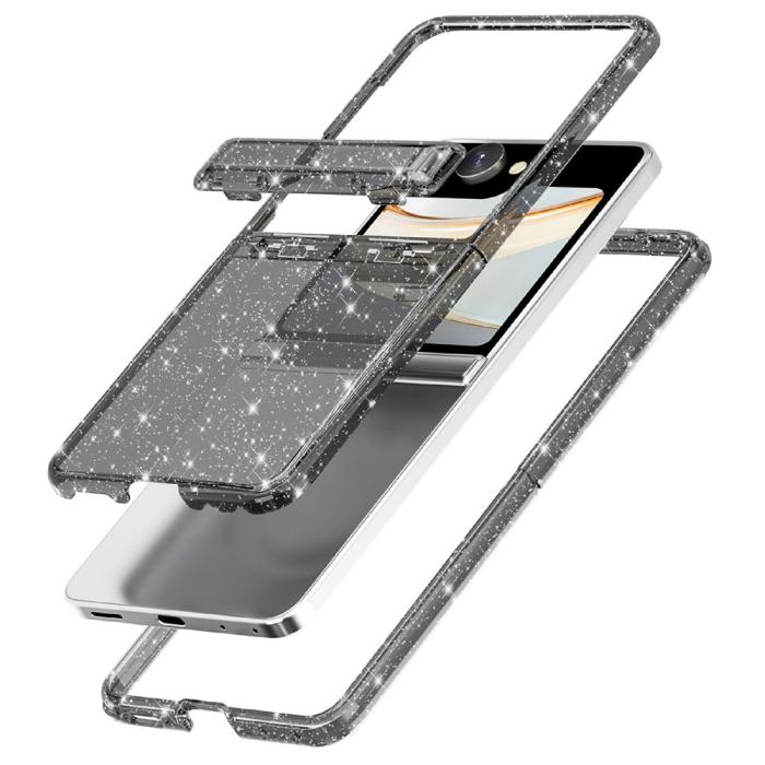 Bild 4, Samsung Galaxy Z Flip 8 Skal Glitter TPU Svart