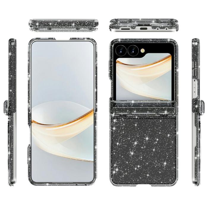 Bild 5, Samsung Galaxy Z Flip 8 Skal Glitter TPU Svart
