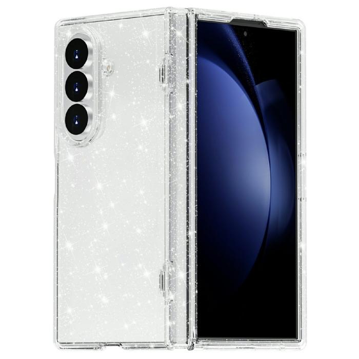 Bild 2, Samsung Galaxy Z Fold 8 Ultra Skal Glitter TPU Vit