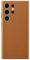 Samsung Galaxy S23 Ultra Skal Leather Cover Camel