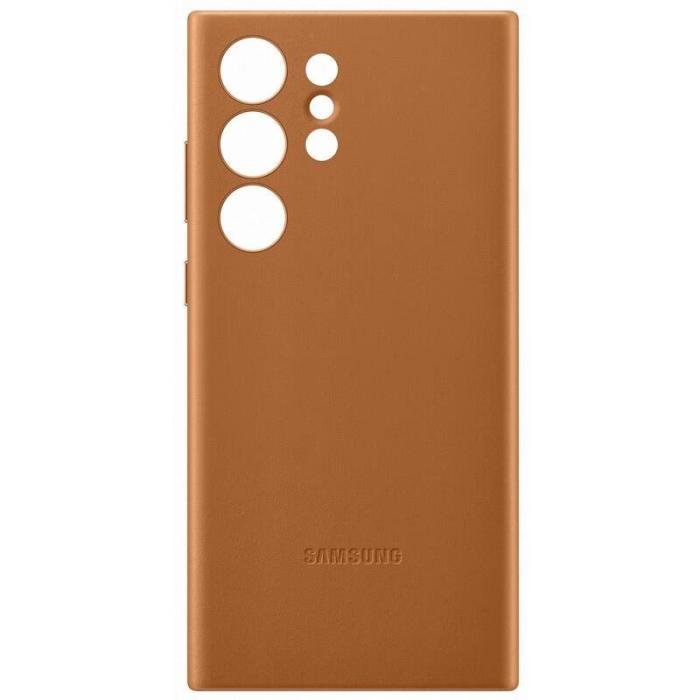 Bild 1, Samsung Galaxy S23 Ultra Skal Leather Cover Camel