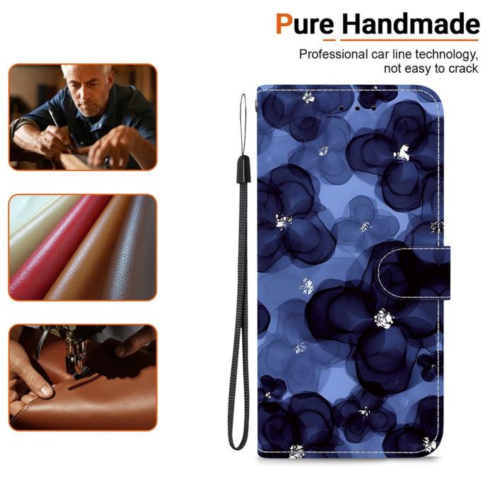 Bild 4, Honor 400 Smart Fodral Läder Ink Blue Flower