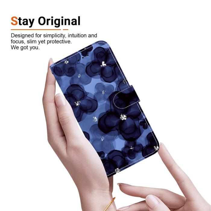 Bild 5, Honor 400 Smart Fodral Läder Ink Blue Flower