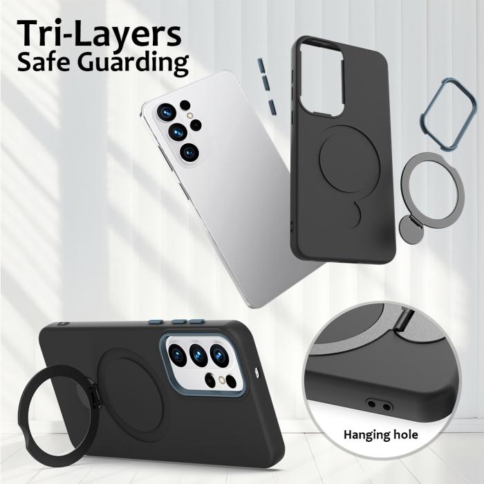 Bild 6, Samsung Galaxy S26 Ultra Skal MagSafe Kickstand Hybrid Svart